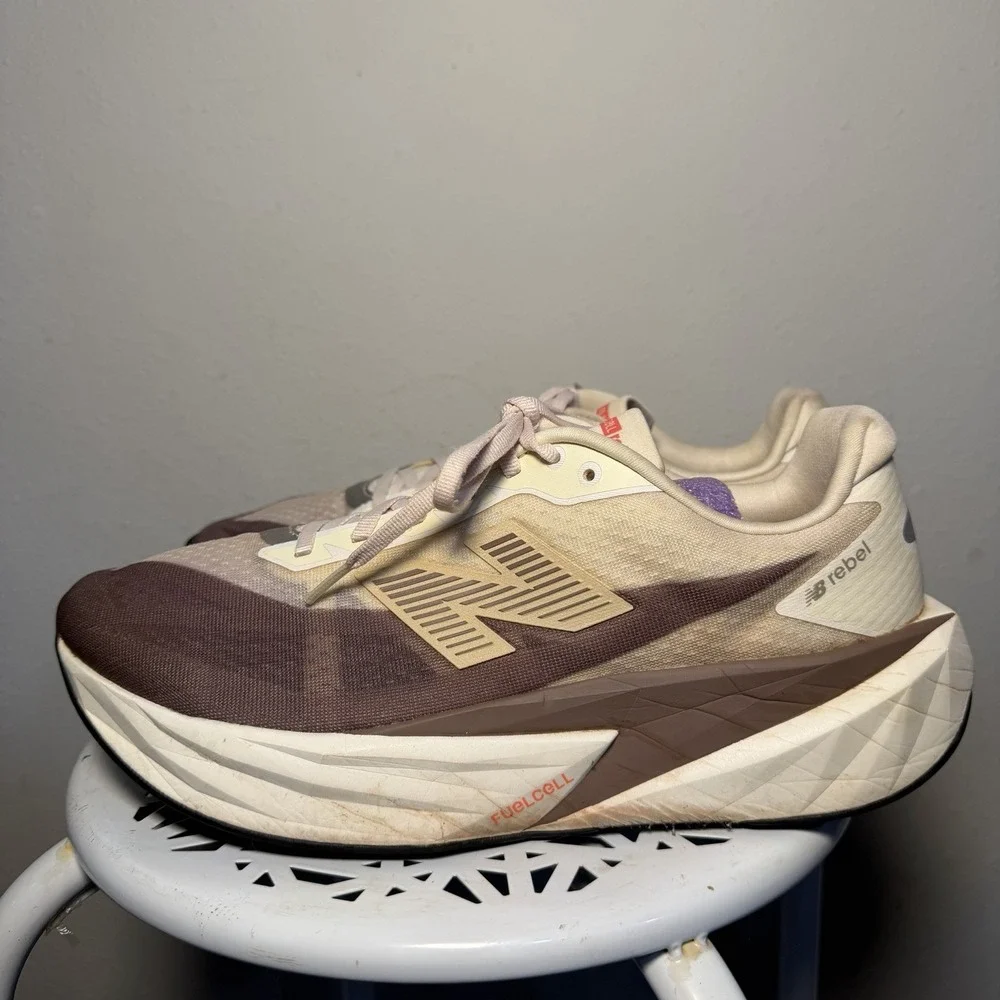 Size 11 New Balance FuelCell Rebel v5 Angora Earth Shadow Men's Shoes